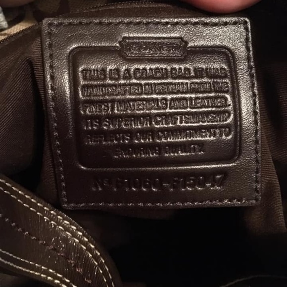 Brown Fabric Coach Purse - Authentic - Picture 2 of 4